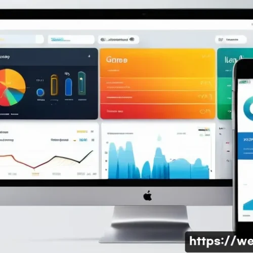 Home 27 웹디자인 업계 동향 리포트 - A sleek, modern web interface showcasing personalized UX/UI design: vibrant dashboard with AI-driven...
